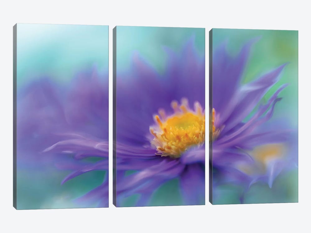Gold & Purple in the Mist V by Gillian Hunt 3-piece Canvas Print