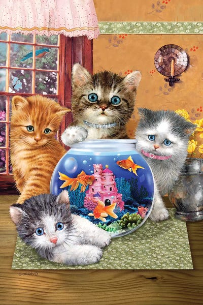 Kittens: Vertical Who's Looking by Giordano Studios