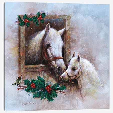 Holly And Ivy Canvas Print #GIO115} by Giordano Studios Canvas Print