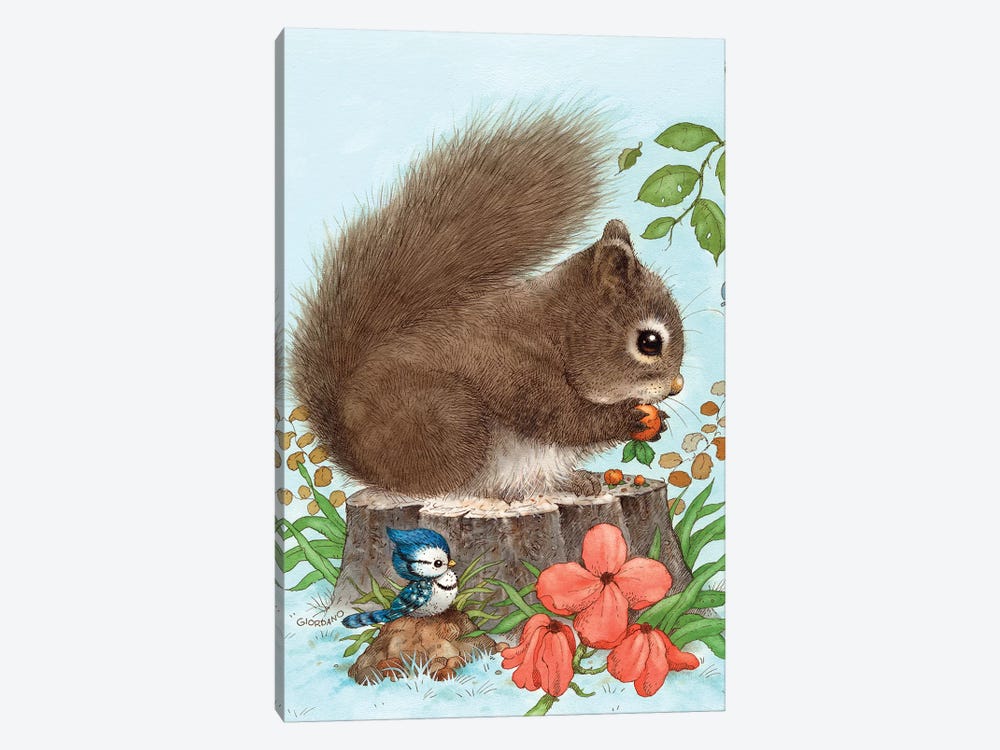 Playfull Squirrel by Giordano Studios 1-piece Canvas Wall Art