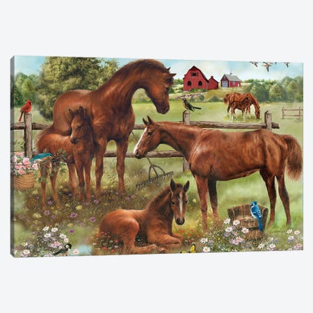 Out In The Meadow Canvas Print #GIO120} by Giordano Studios Canvas Art Print