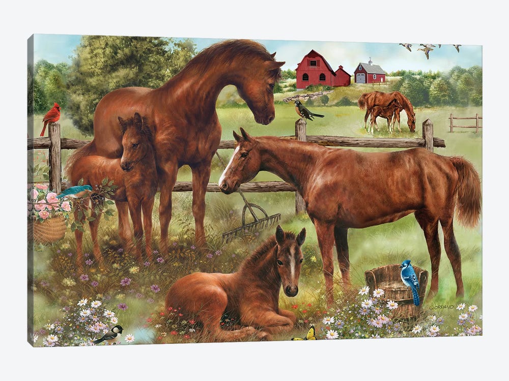 Out In The Meadow by Giordano Studios 1-piece Canvas Art Print