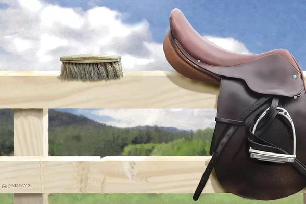 Kids Sports Art: Saddle Me Up by Giordano Studios