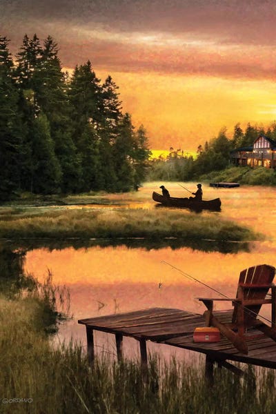 Canoes: Lakside Reflection by Giordano Studios