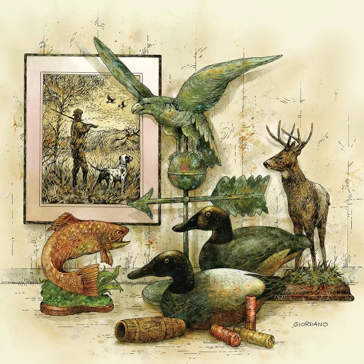 The Sportsman's Bench by Giordano Studios wall art