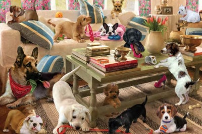 Playtime Puppies by Giordano Studios art print