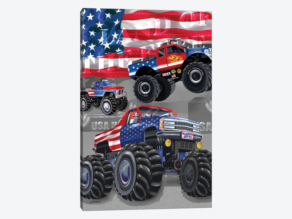 American Truckers by Giordano Studios 1-piece Canvas Art Print