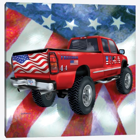 American Truckers ll Canvas Print #GIO182} by Giordano Studios Canvas Print