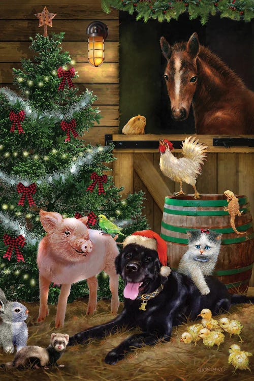 A Pet for Christmas by Giordano Studios wall art