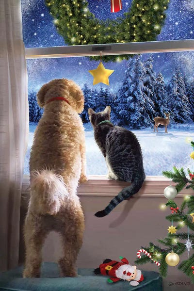 Scenes Of The Season: Moonlight Visitor by Giordano Studios