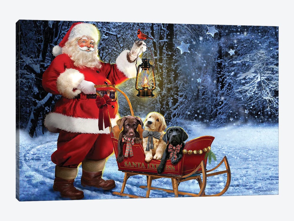 Christmas Santa Puppies Canvas Painting Kit by Artist's Loft®