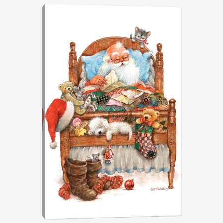 Sweet Dreams Santa Canvas Print #GIO199} by Giordano Studios Canvas Art