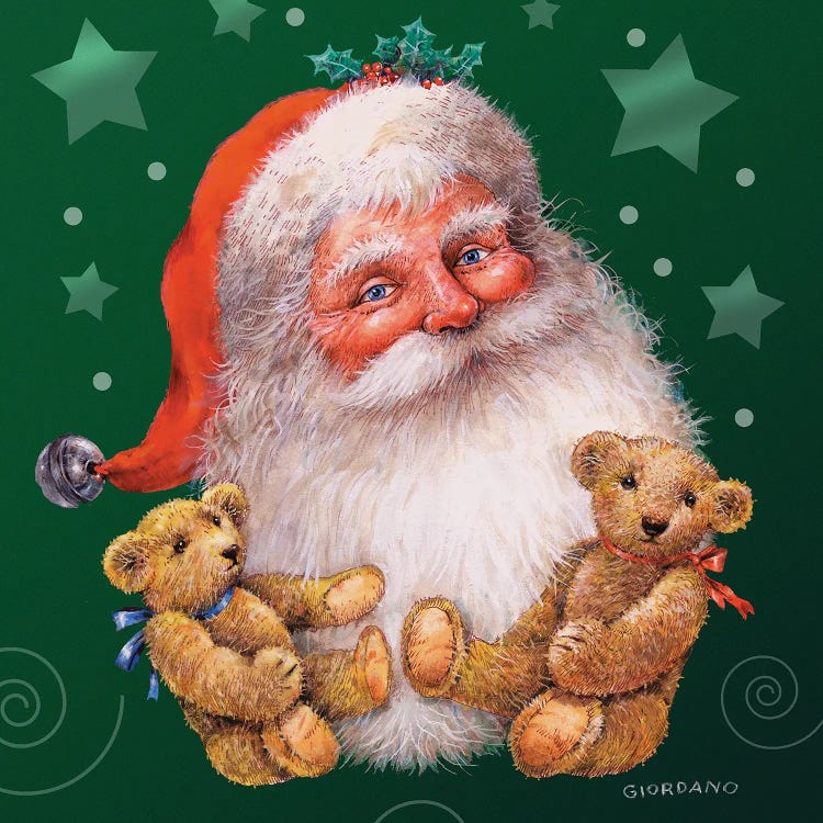 Stars And Santa by Giordano Studios wall art
