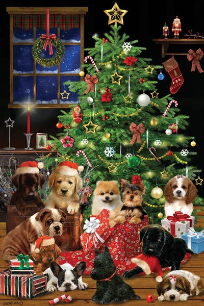 Pomeranians: Christmas Pets by Giordano Studios