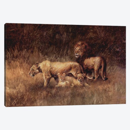 Pride Of Lions Canvas Print #GIO21} by Giordano Studios Canvas Wall Art