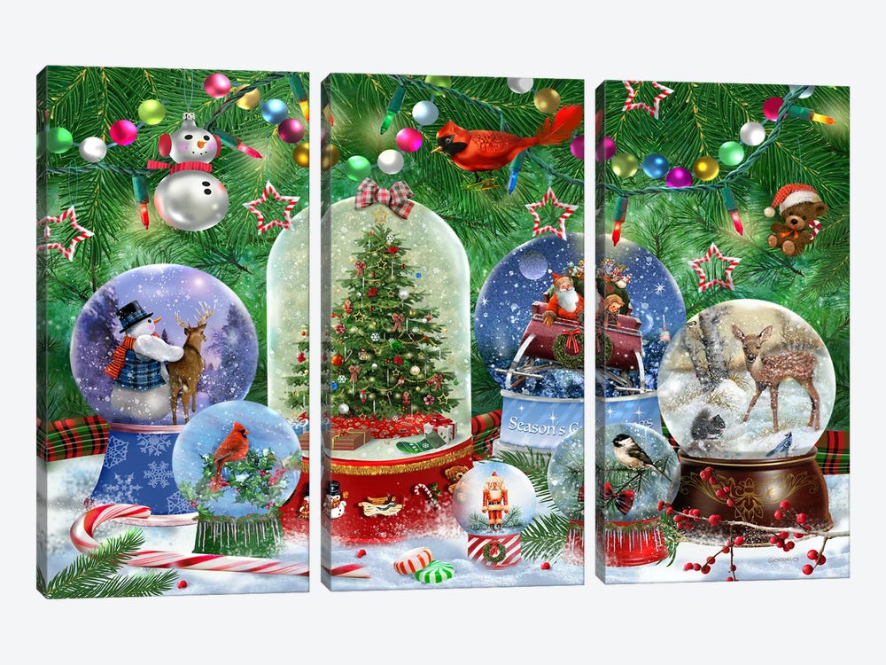 Magic Of Christmas II by Giordano Studios 3-piece Canvas Print