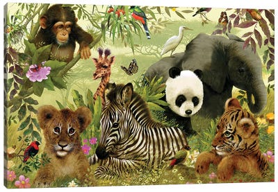 Vanishing Species Canvas Art Print - Zebra Art