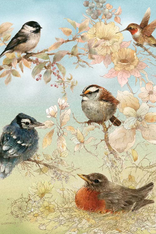 Baby Songbirds by Giordano Studios wall art