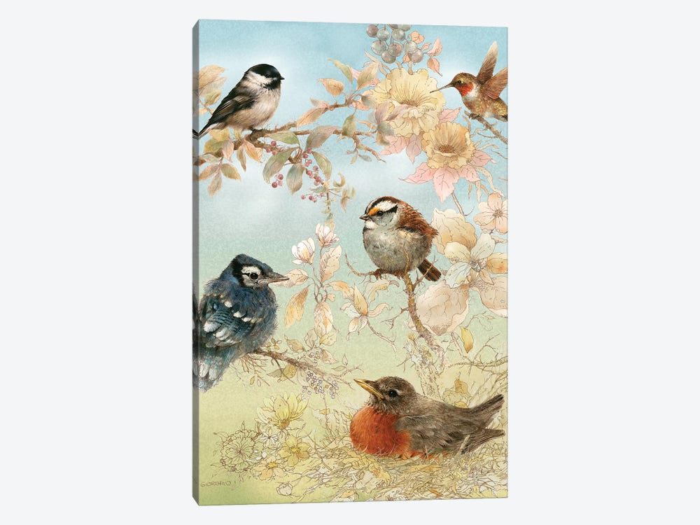Baby Songbirds by Giordano Studios 1-piece Canvas Art Print