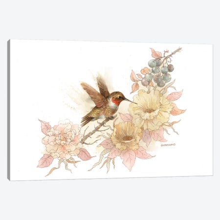 Hummingbird Vignette Canvas Print #GIO36} by Giordano Studios Canvas Artwork