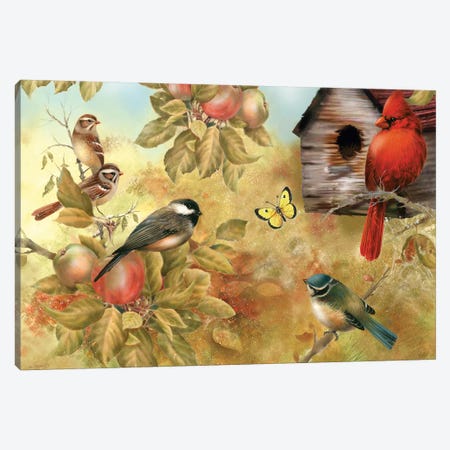 Of Apples And Songbirds Canvas Print #GIO38} by Giordano Studios Canvas Print