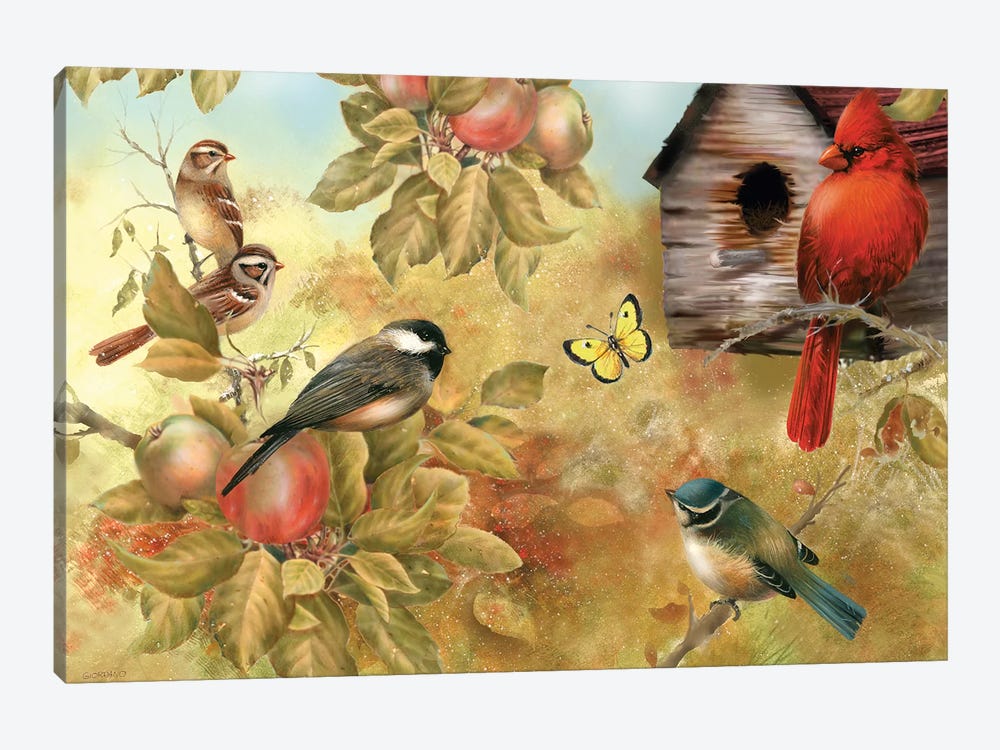 Of Apples And Songbirds by Giordano Studios 1-piece Canvas Print
