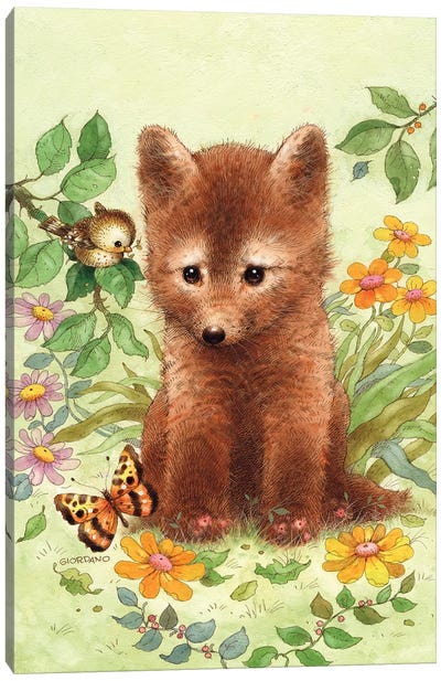 Baby Fox Canvas Art Print - Giordano Studios