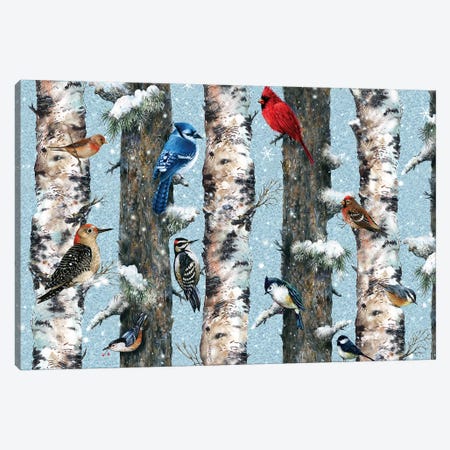Songbirds In The Forest Canvas Print #GIO41} by Giordano Studios Canvas Art
