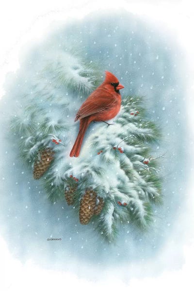 Cardinals: Winter Vignette by Giordano Studios