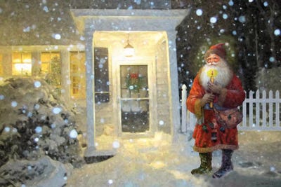 A Visit From Santa by Giordano Studios framed wall art