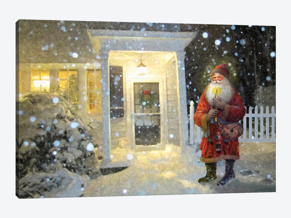 A Visit From Santa by Giordano Studios 1-piece Canvas Print