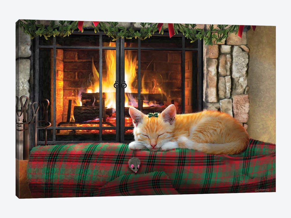 Asleep By The Fire by Giordano Studios 1-piece Canvas Artwork