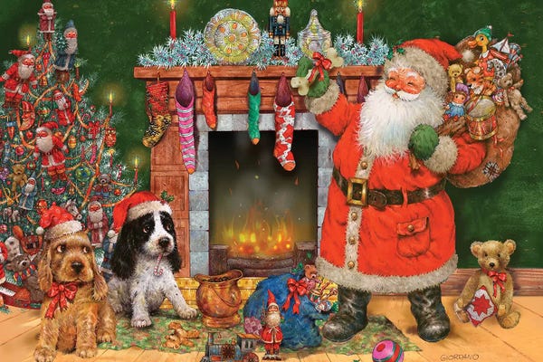 Christmas Animals: Good Dogs For Santa by Giordano Studios