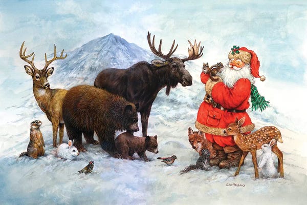 Deer: Jolly St. Nick by Giordano Studios