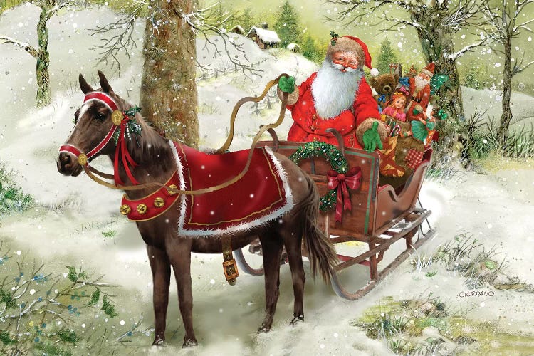 Let's Go For A Sleighride by Giordano Studios wall art