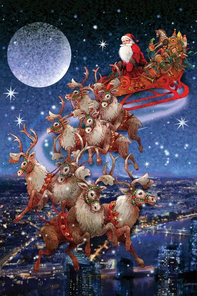 Santa's Sleighride by Giordano Studios art print
