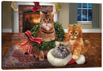 Three's Company Canvas Art Print - Home for the Holidays