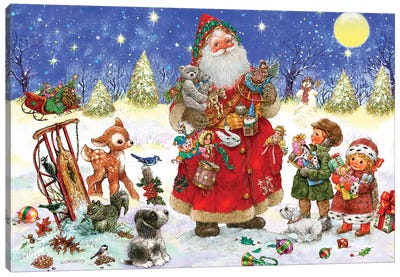 What I Want For Christmas Canvas Art Print - Santa Claus Art