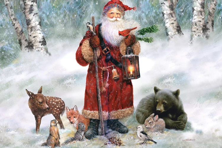 Woodland Santa by Giordano Studios wall art