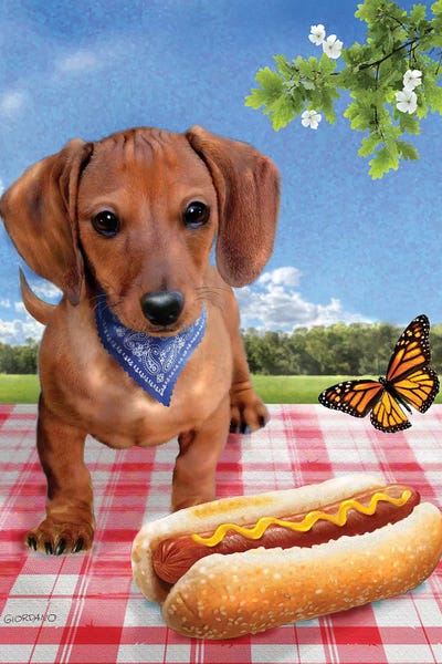 Puppies: Hotdog With A Hotdog by Giordano Studios