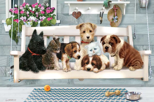 Puppies: Porch Pals by Giordano Studios