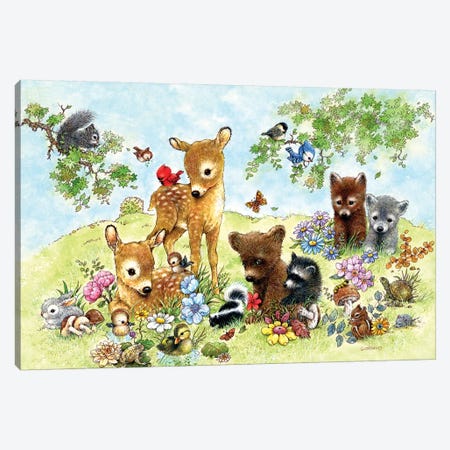 Field Of Critters Canvas Print #GIO9} by Giordano Studios Canvas Art