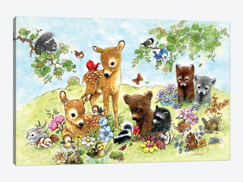 Field Of Critters by Giordano Studios 1-piece Canvas Print