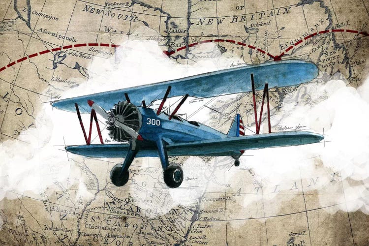 Biplane I by GraphINC Studio wall art