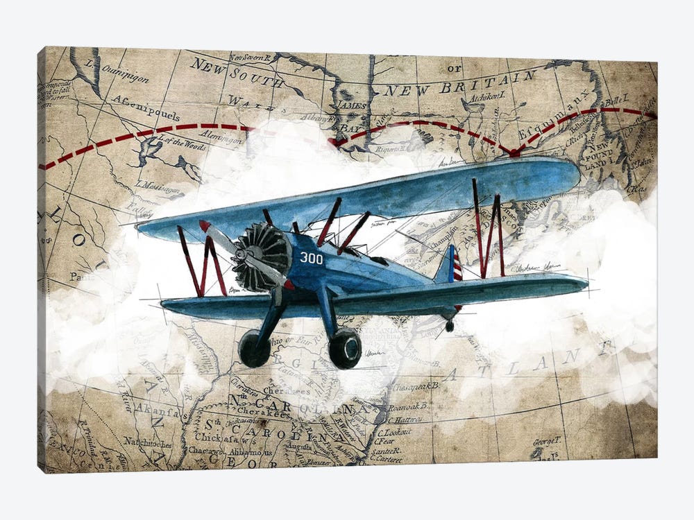 Biplane I by GraphINC Studio 1-piece Canvas Print