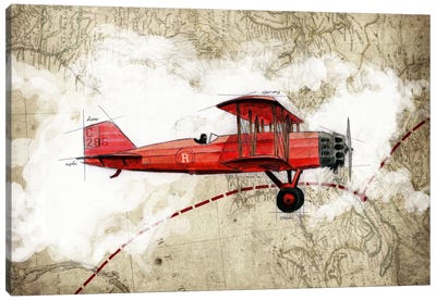 Biplane III Canvas Art Print