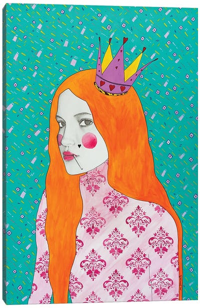Queen Of Hearts Canvas Art Print - Giulia Caruso