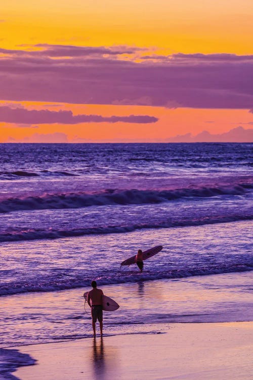 The Golden Light Of The Setting Sun Reflects A Gold Glow On The Beach At Pererenan Beach, Bali, Indonesia