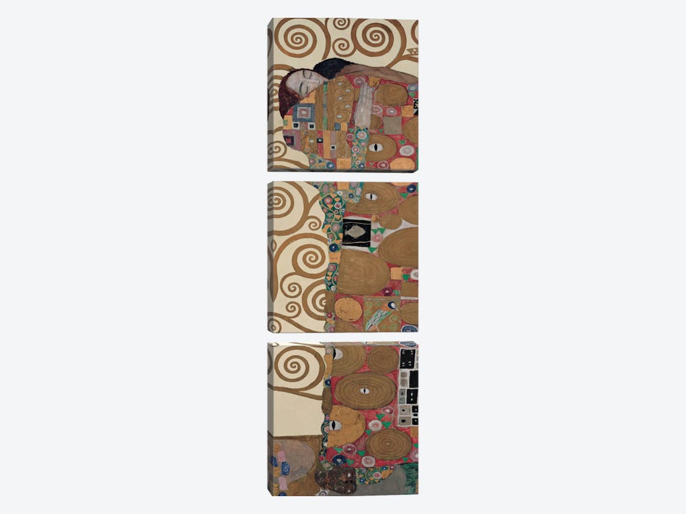 Fulfillment, Vertical by Gustav Klimt 3-piece Canvas Print