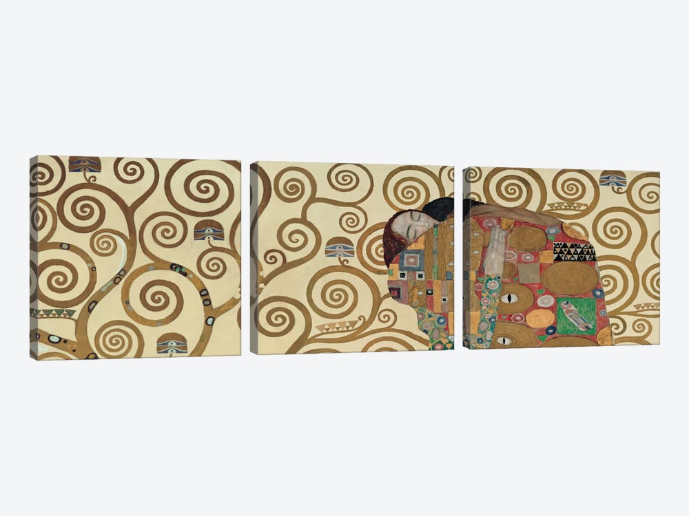 Fulfillment, Horizontal by Gustav Klimt 3-piece Canvas Wall Art